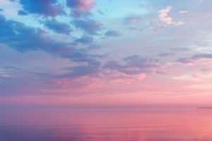 clouds at sunrise over water